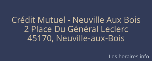 Crédit Mutuel - Neuville Aux Bois