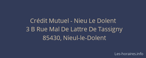 Crédit Mutuel - Nieu Le Dolent