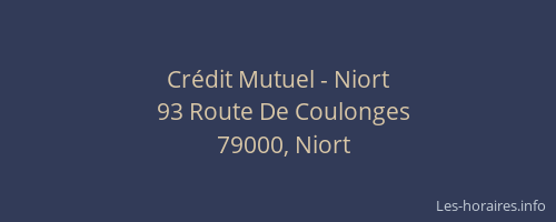 Crédit Mutuel - Niort