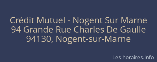 Crédit Mutuel - Nogent Sur Marne