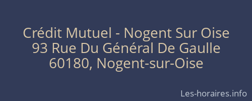Crédit Mutuel - Nogent Sur Oise