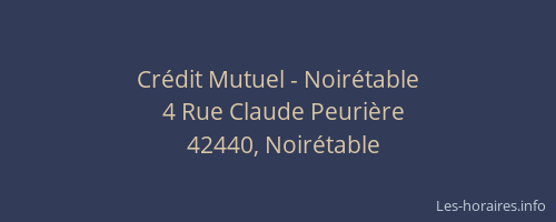 Crédit Mutuel - Noirétable