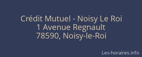 Crédit Mutuel - Noisy Le Roi