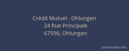 Crédit Mutuel - Ohlungen