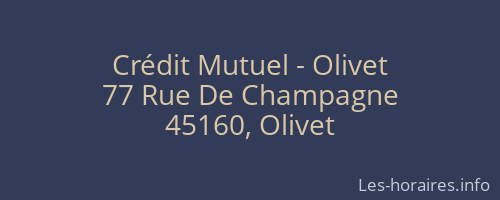 Crédit Mutuel - Olivet