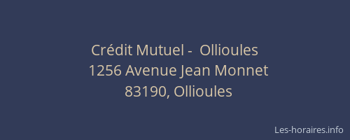 Crédit Mutuel -  Ollioules