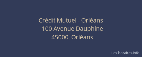 Crédit Mutuel - Orléans