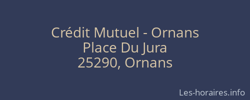 Crédit Mutuel - Ornans
