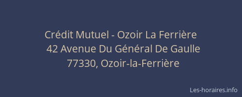 Crédit Mutuel - Ozoir La Ferrière
