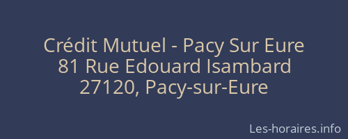 Crédit Mutuel - Pacy Sur Eure