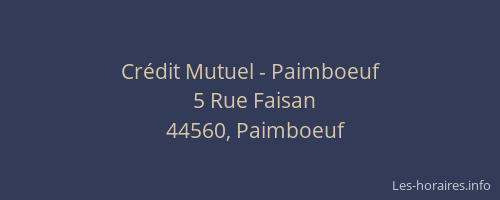 Crédit Mutuel - Paimboeuf