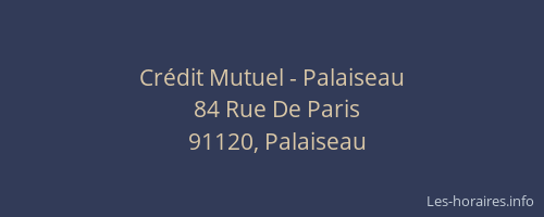 Crédit Mutuel - Palaiseau