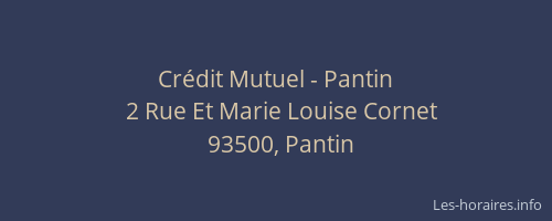 Crédit Mutuel - Pantin