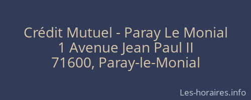 Crédit Mutuel - Paray Le Monial