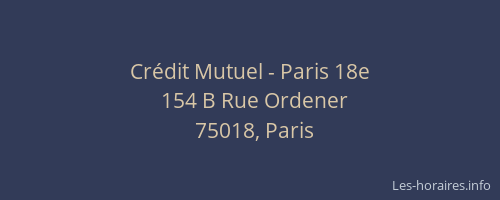 Crédit Mutuel - Paris 18e