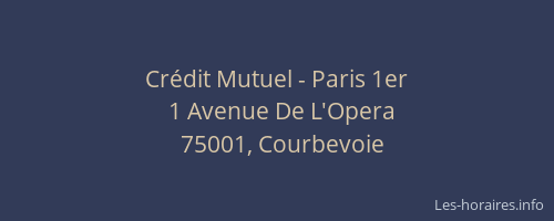 Crédit Mutuel - Paris 1er