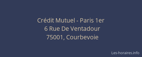 Crédit Mutuel - Paris 1er