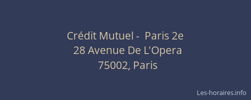 Crédit Mutuel -  Paris 2e