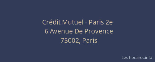 Crédit Mutuel - Paris 2e