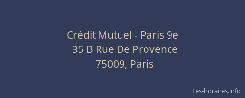 Crédit Mutuel - Paris 9e