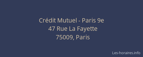 Crédit Mutuel - Paris 9e