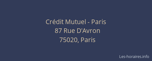 Crédit Mutuel - Paris