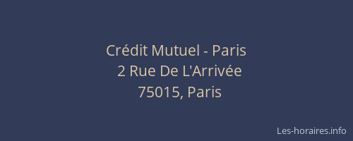 Crédit Mutuel - Paris