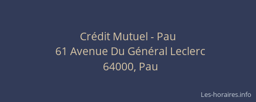 Crédit Mutuel - Pau