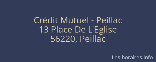 Crédit Mutuel - Peillac