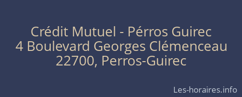 Crédit Mutuel - Pérros Guirec
