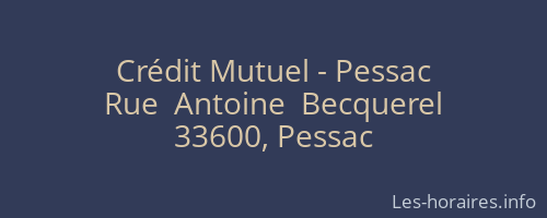 Crédit Mutuel - Pessac