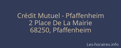 Crédit Mutuel - Pfaffenheim