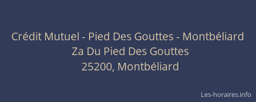 Crédit Mutuel - Pied Des Gouttes - Montbéliard