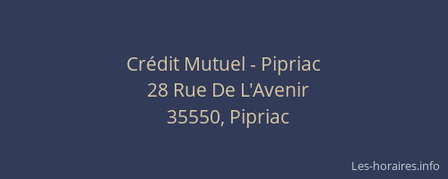 Crédit Mutuel - Pipriac