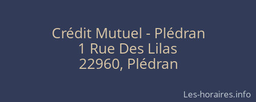 Crédit Mutuel - Plédran