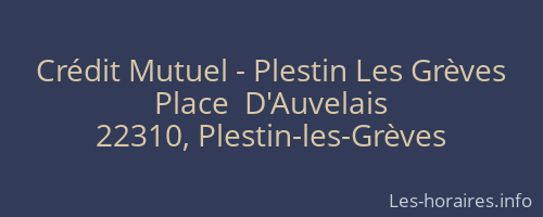 Crédit Mutuel - Plestin Les Grèves