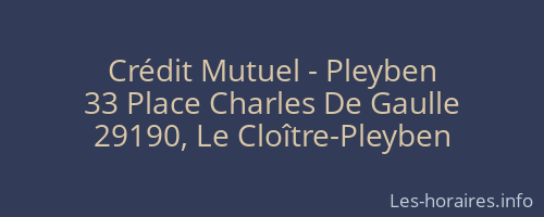 Crédit Mutuel - Pleyben