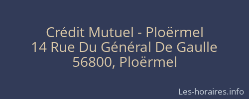 Crédit Mutuel - Ploërmel