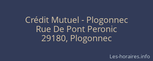Crédit Mutuel - Plogonnec