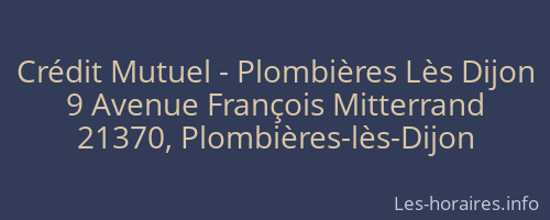 Crédit Mutuel - Plombières Lès Dijon