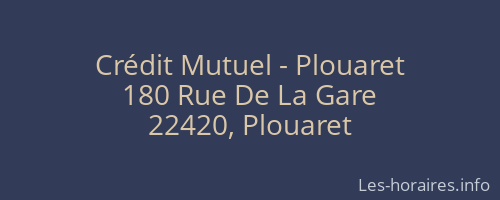 Crédit Mutuel - Plouaret