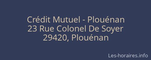 Crédit Mutuel - Plouénan