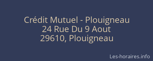 Crédit Mutuel - Plouigneau