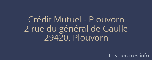 Crédit Mutuel - Plouvorn