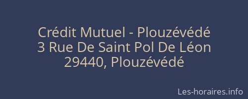 Crédit Mutuel - Plouzévédé
