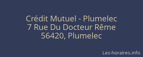 Crédit Mutuel - Plumelec