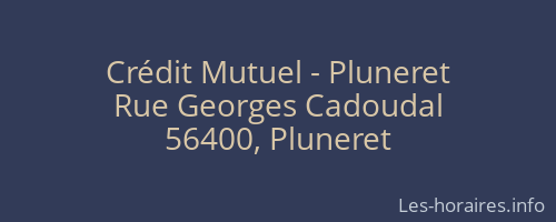 Crédit Mutuel - Pluneret