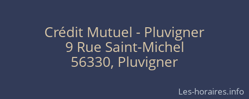 Crédit Mutuel - Pluvigner