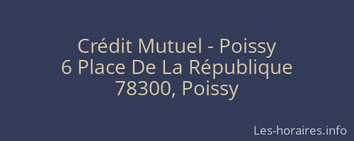 Crédit Mutuel - Poissy