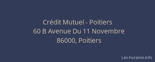 Crédit Mutuel - Poitiers